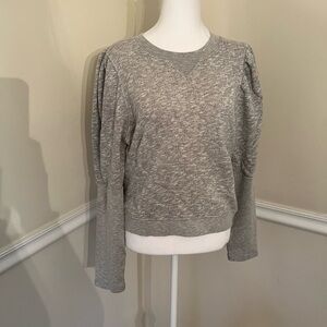 Ulla Johnson grey sweatshirt puffy shoulders